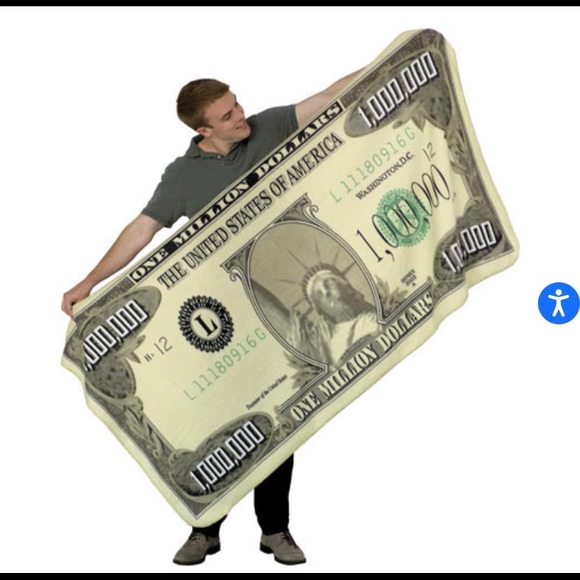 Fleece throw blanket- Million dollar bill - Picture 2 of 6